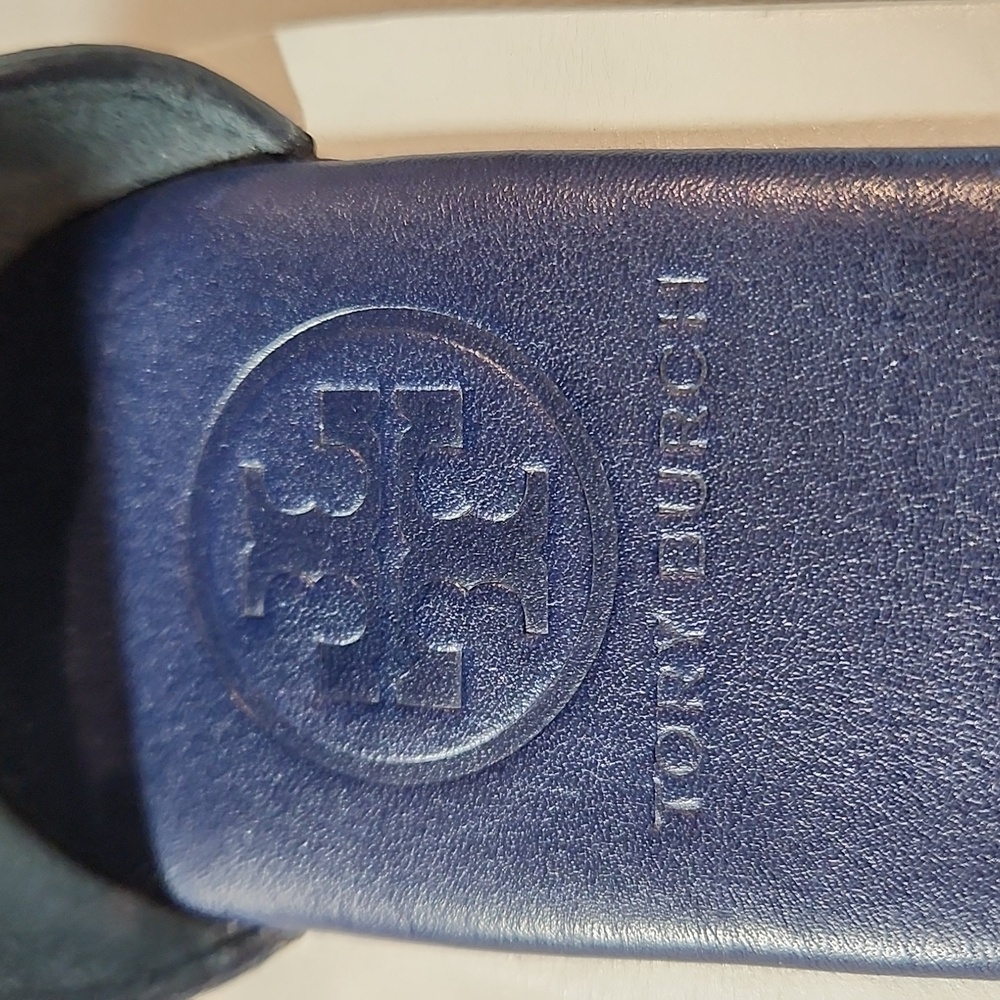 Tory Burch Navy and Gold Sandals - Picture 5 of 5